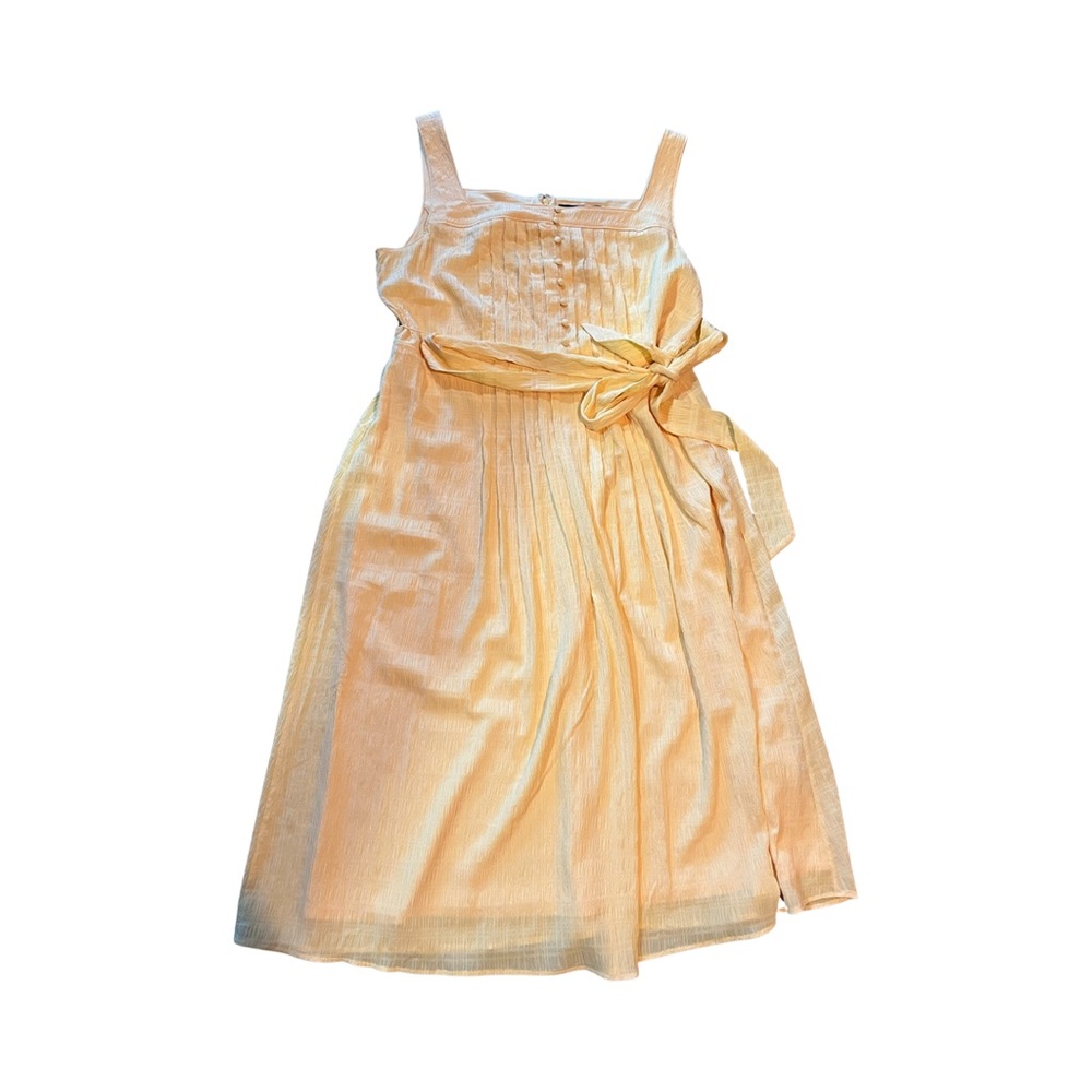 DKNY Yellow shimmer thread long dress